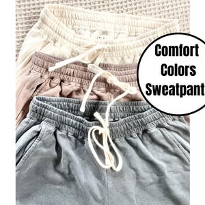 Comfort Colors Sweatpants Blank Wholesale Unisex Cotton 100% Garment-Dyed Trendy Soft Vintage Washed Sublimation Plain Oversized 2XL Pepper