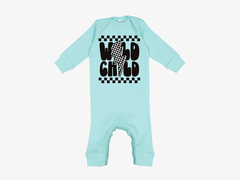 Wild Child Trendy Infant Coverall Kid Newborn Boy Onesie Girl Lighting Bolt Cute Toddler Retro Checkered Boho Hippie Rabbit Skin Birthday T Chill