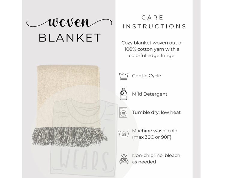 Woven Mushroom Throw Blanket Boho Fungi Living Wall Art Room Decor Home