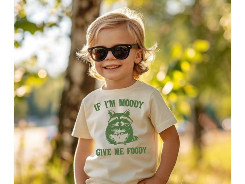 Funny Youth top Whimsical Hungry Toddler Tee If Im Moody Give me Foody Sarcastic Children T Shirt Attitude Preschool Kindergarten Elementary