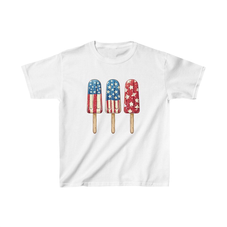 Kid USA Shirt Child 4th of July Top Fourth of July for Kid Patriotic Shirt Kid 4th of July Cute America Popsicle Toddler Top Matching Kids