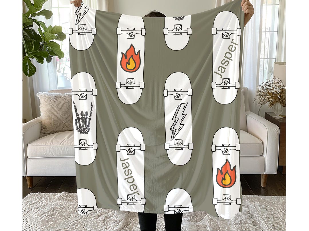 SKATEBOARD THROW BLANKET