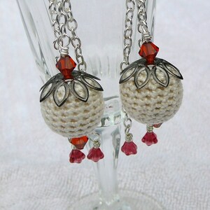 Crotched Ball Earrings With Swarovski Crystals image 2