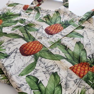 Pineapple Tote, Travel Tote, Handmade Tote, Canvas Tote Bag, Shopping Bag, Library Bag image 1