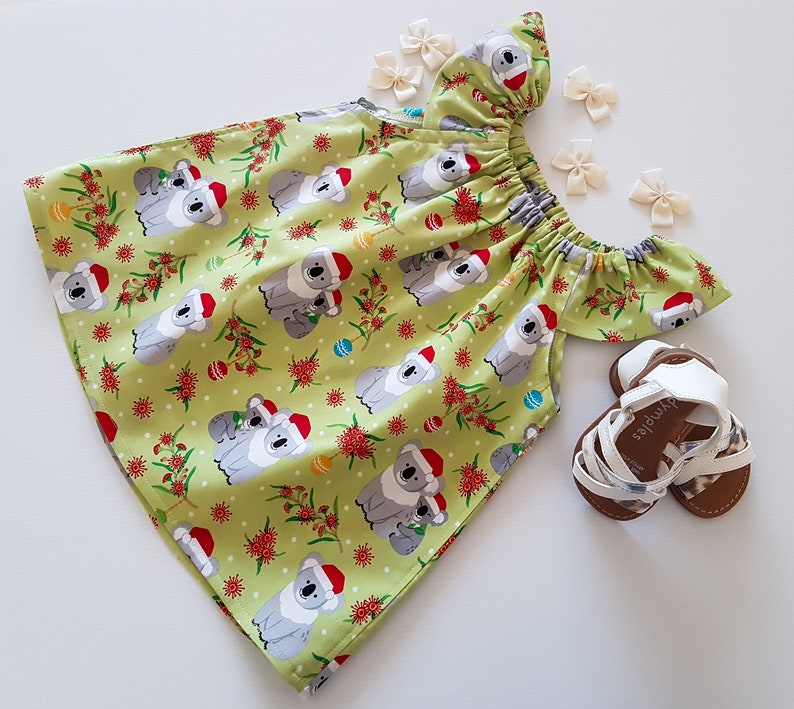 Girls Summer Top, Toddler Christmas Top, Baby Christmas Top, Christmas Koalas, Australian Christmas Top image 4