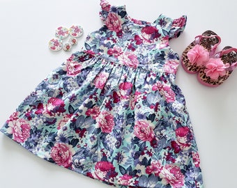 Girls Floral Dress, Party Dress, Flower Dress, Toddler Dress