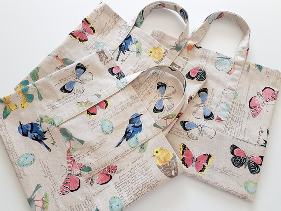 butterfly canvas tote bag