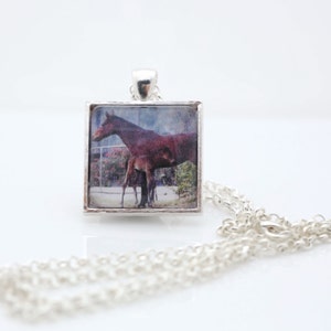 Horse And Foal Necklace, Photography, Photo Jewelry, Animal Photography image 1