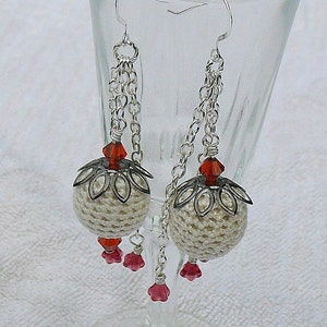 Crotched Ball Earrings With Swarovski Crystals image 3