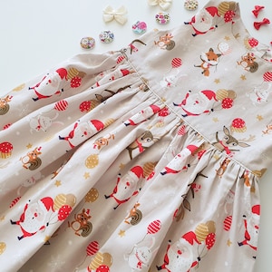 Christmas Girls Dress, Holiday Dress, Christmas Dress, Father Christmas Dress