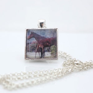 Horse And Foal Necklace, Photography, Photo Jewelry, Animal Photography image 2