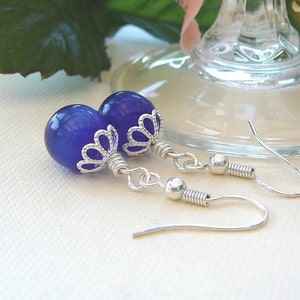 Royal Blue Vintage Moonglow Earrings
