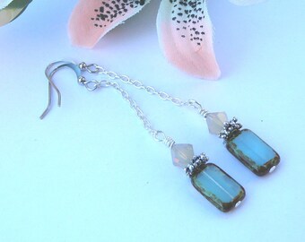 Frosted Earrings - Silver Plated