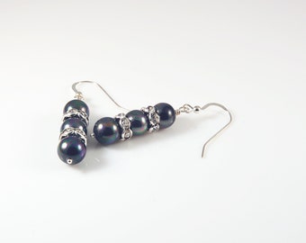 Peacock Shell Pearl Earrings, Wedding Jewelry, Wedding Earrings, Bridesmaid Jewelry