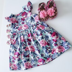 Girls Floral Dress, Party Dress, Flower Dress, Toddler Dress image 3