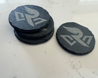 Personalized Engraved Slate Drink Coasters