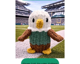 Padrão de tricô de dedo Eagle Swoop Snuggler / Tutorial em vídeo completo