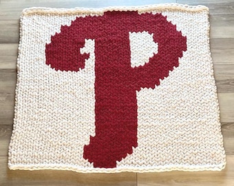 Patrón de tejido con los dedos P Philadelphia Baseball