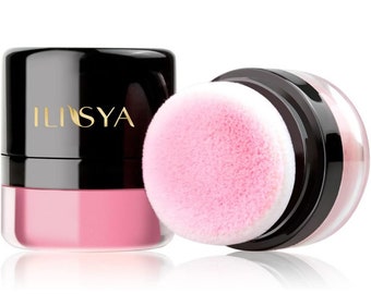 Face Blush Powder Makeup Soft Mushroom Blush for Cheeks Long Lasting Makeup Powder Highlight - Matte Finish (Peach Pollen)