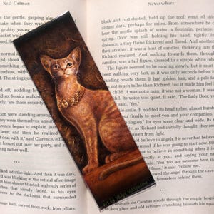 Marcapáginas de la diosa gata Bast - Lámina artística de la mitología egipcia