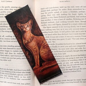 Art Bookmark Cat Goddess Bast Canvas Printed Bookmark 2x6 Inches 5x15cm ...
