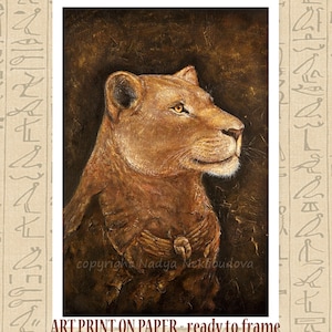 Egyptian Goddess Sekhmet Lioness - Mystical Art Print