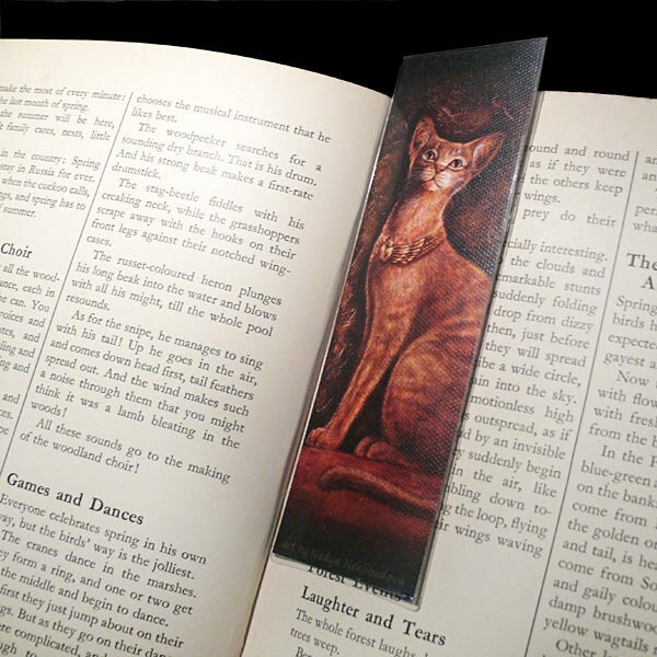 Art Bookmark Cat Goddess Bast Canvas Printed Bookmark 2x6 - Etsy