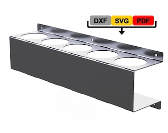 5 puszek z aerozolem Uchwyt na pilniki do cięcia na ścianie Uchwyt na spray DXF SVG Otwór na pilnik do cięcia laserowego plazmowego 75 mm