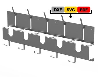 Haakse slijper houder gesneden bestanden muurbevestiging slijper hanger DXF SVG plasma laser gesneden bestand 125 mm