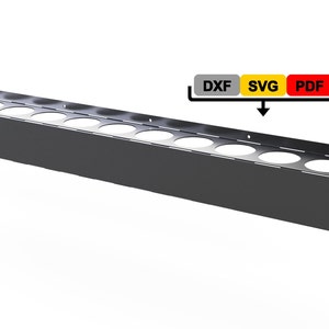 10 spuitbussen houder snijbestanden muurmontage spray hanger DXF SVG plasma lasergesneden bestand 75 mm