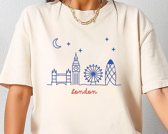 London Tshirt - London Shirt - London Skyline - England Shirt - London Vacay Shirt - London Souvenir  England Lover Gift - London Travel Tee