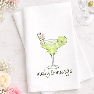 Mahjong Hostess Gift Mahjong Cocktail Tea Towel Mah Jong Gifts Mahjong Party Mahjong Game Night Tile Game Gift Mahjong Accessories Mahj Gift