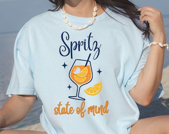 Spritz Shirt Aperitivo Cocktail T-Shirt Signature Drinks Old Money Aesthetic Amalfi Coast Funny Summer Drink Shirt Tomato Girl Summer