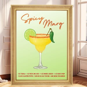 Pittige Marg Print Cocktail Recept Art Margs Margarita Pittige Marg Art Cocktail Wall Art Bar Decor Bar Cart Decor Mixologist Cadeau DIGITAAL