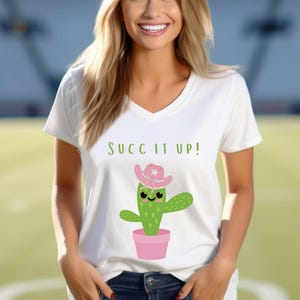Succulent Vneck Botanical Chic Shirt Plant Lover Gift Silly Succulent Tee Succulent Gift Funny Succulent Funny Succulent Vneck Wassup Succa