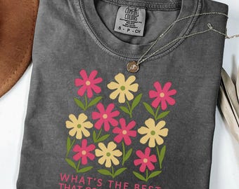 Camiseta "Lo mejor que podría pasar" - Camiseta "Amor propio" - Camiseta "Felicidad" - Camiseta bohemia - Camiseta botánica abstracta - Camiseta retro con estilo
