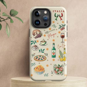 Collage Telefonhülle - Italien Telefonhülle - Sommer Handyhülle - Coole Handyhülle - Mediterrane Sommer Hülle - Essen Handyhülle - Italien Geschenk
