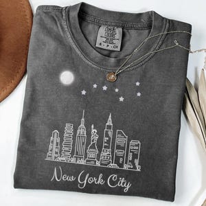 New York City Shirt  Manhattan Tshirt NYC Shirt NYC at Night Shirt Constellation Shirt Celestial Skyline City Skyline Shirt NYC Souvenir Tee