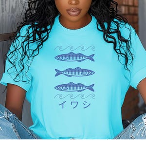Sardines Tinned Fish Japanese T-Shirt - Sardines Shirt - Sardines  Tee - Tomato Girl Tee - Coastal Granddaughter -  Fisherman Aestheticic