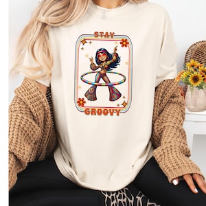 Blijf groovy shirt Stay groovy shirts Flower Power groovy verjaardagscadeau jaren 70 tshirt moeder groovy shirt groovy Tees hippie tshirt hippie stijl
