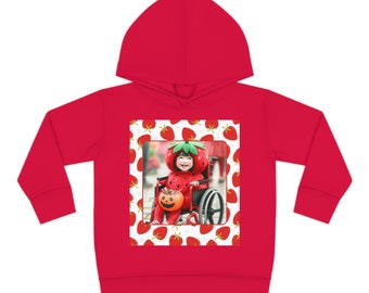 Sweat à capuche pour tout-petit Little Strawberry Girl en tailles de fauteuil roulant 2 à 6 tonnes