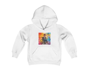 Youth Heavy Blend Hooded Sweatshirt/Boy in Wheelchair