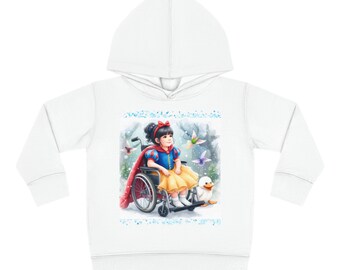 Toddler Hoodie Little Girl Snow White in Wheelchair Sizes 2T-6T