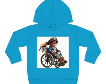 Kleinkind Hoodie Kleiner Pirat Junge im Rollstuhl Größen 2T-6T