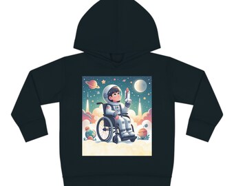 Toddler Hoodie Little Boy Astronaut in Wheelchair Sizes 2T-6T