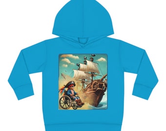 Sweat à capuche pour tout-petit Little Pirate Boy en tailles de fauteuil roulant 2 à 6 tonnes