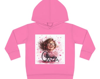 Toddler Pullover Fleece Hoodie/Ballerina in Wheelchair