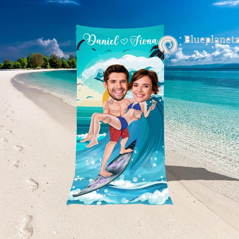Couples Beach Towel Etsy Ireland