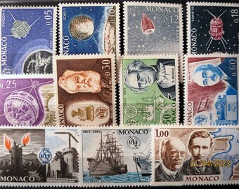 Monaco 1965-1966 two full sets: UIT and Monte-Carlo centenary - 24 mint never hinged stamps