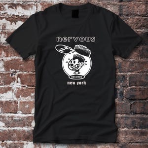 Koszulka Nervous Records – Klasyczna koszulka z muzyką house z Nowego Jorku – Koszulka z logo Nervous New York – Etykieta taneczna z lat 90. – DJ Rave Clubwear Unisex